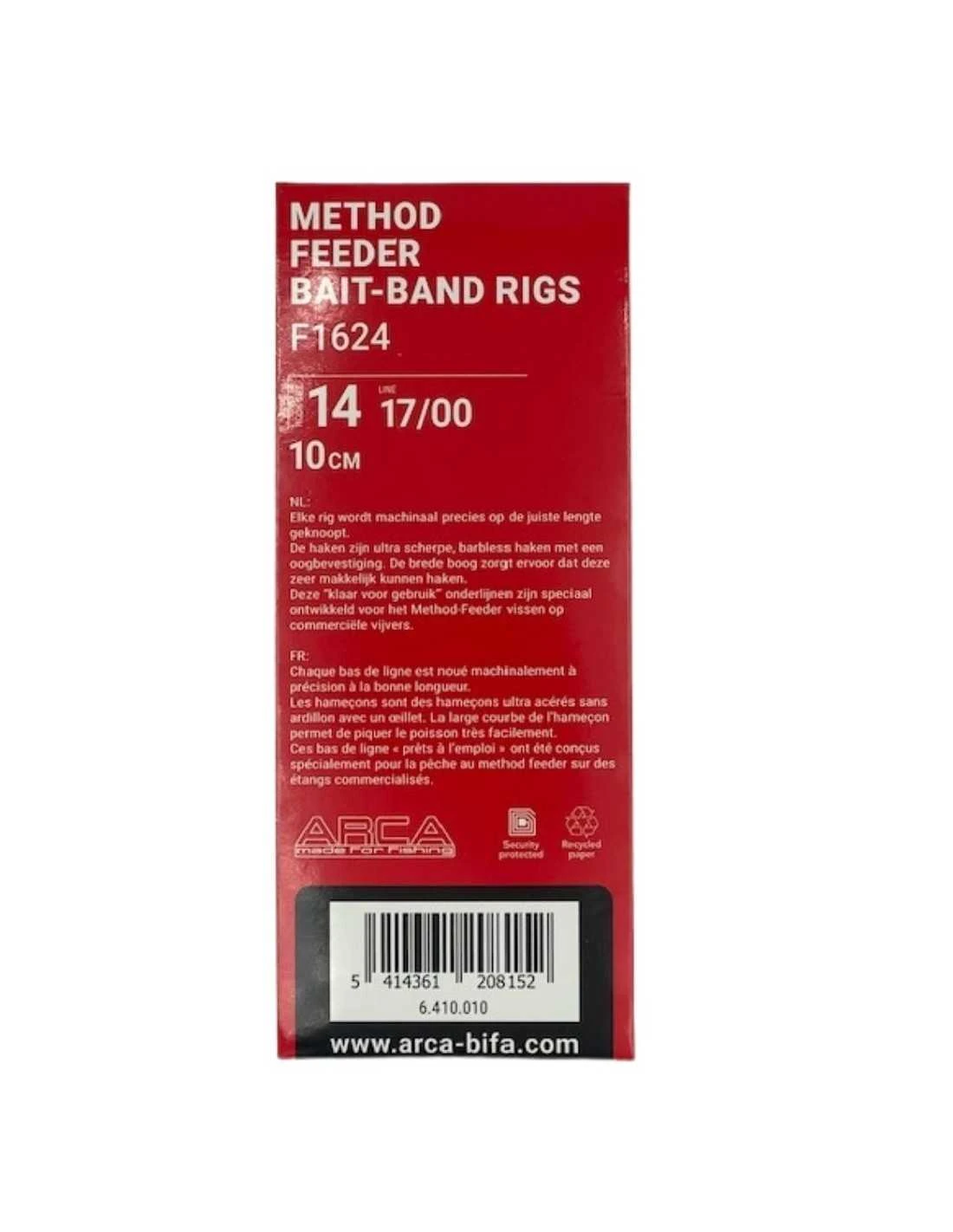 ARCA ONDERLIJNEN METHOD FEEDER BAIT-BAND RIG F1624 BARBLESS 10CM ARCA 4 ARCA ONDERLIJNEN METHOD FEEDER BAIT-BAND RIG F1624 BARBLESS 10CM ARCA - Afbeelding 2