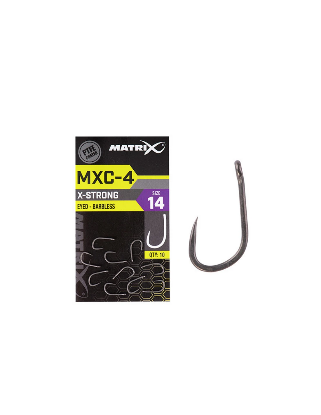 MATRIX HAKEN MXC-4 HOOKS X-STRONG EYED - BARBLESS 4 MATRIX HAKEN MXC-4 HOOKS X-STRONG EYED - BARBLESS - Afbeelding 2