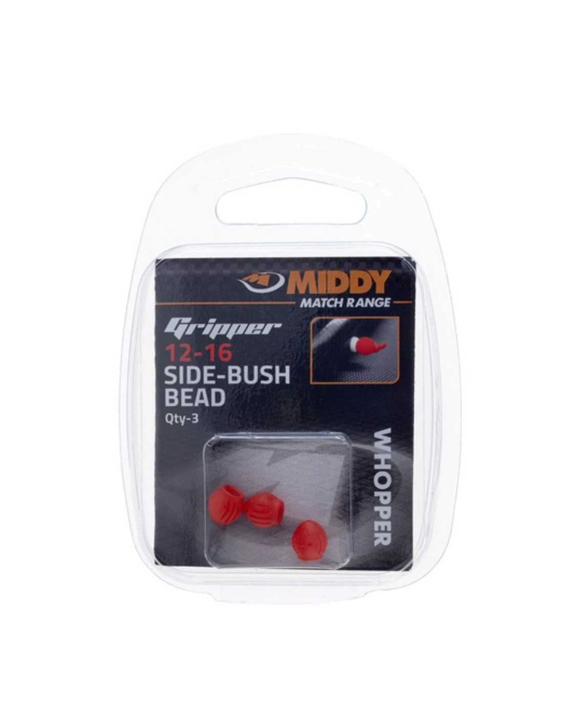 MIDDY ELASTIEK SIDE BUSH GRIPPER BEAD RED 12-16 MIDDY 3 MIDDY ELASTIEK SIDE BUSH GRIPPER BEAD RED 12-16 MIDDY