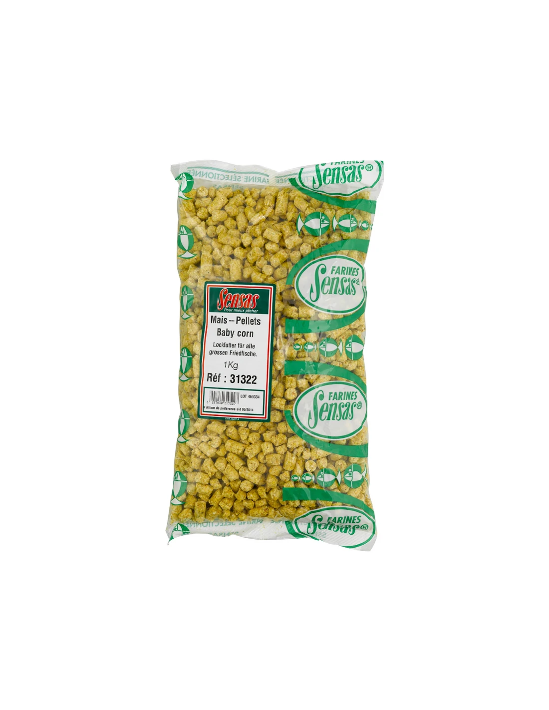 SENSAS ENKELVOEDIG VOEDER BABY CORN 8MM 1KG 3 SENSAS ENKELVOEDIG VOEDER BABY CORN 8MM 1KG