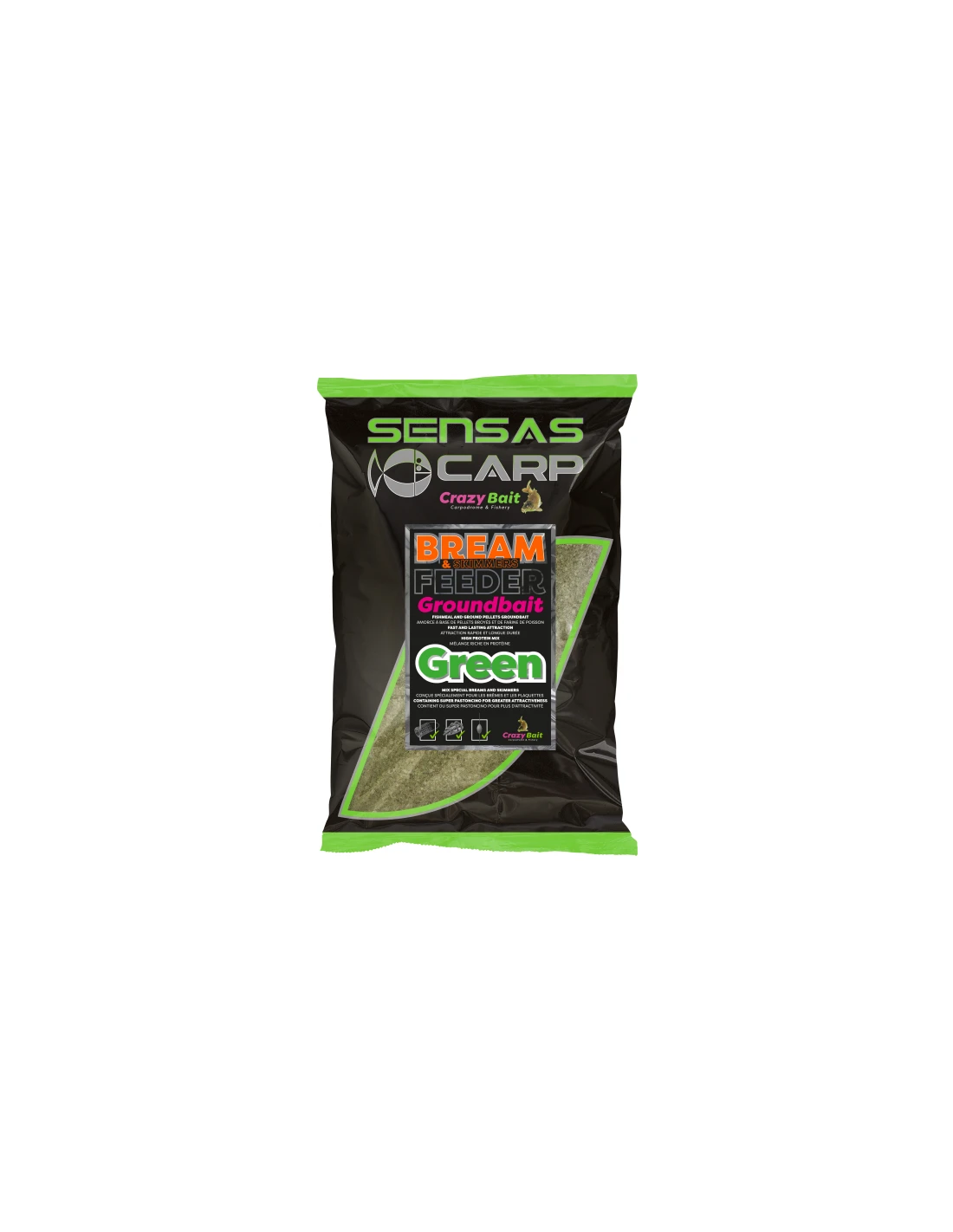 SENSAS LOKAAS UK BREAM FEEDER GREEN 2KG SENSAS 3 SENSAS LOKAAS UK BREAM FEEDER GREEN 2KG SENSAS