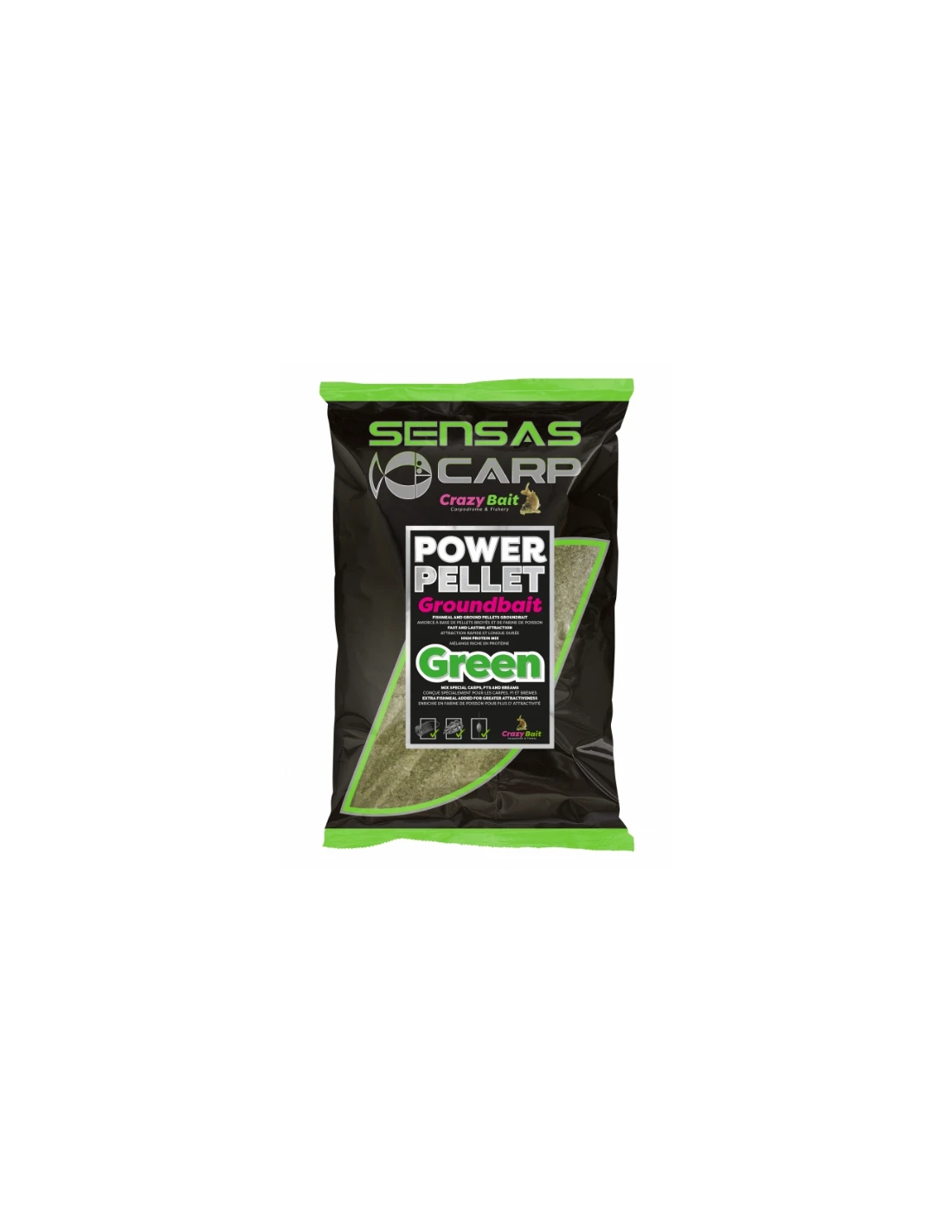 SENSAS LOKAAS UK POWER PELLET GREEN 2KG SENSAS 3 SENSAS LOKAAS UK POWER PELLET GREEN 2KG SENSAS