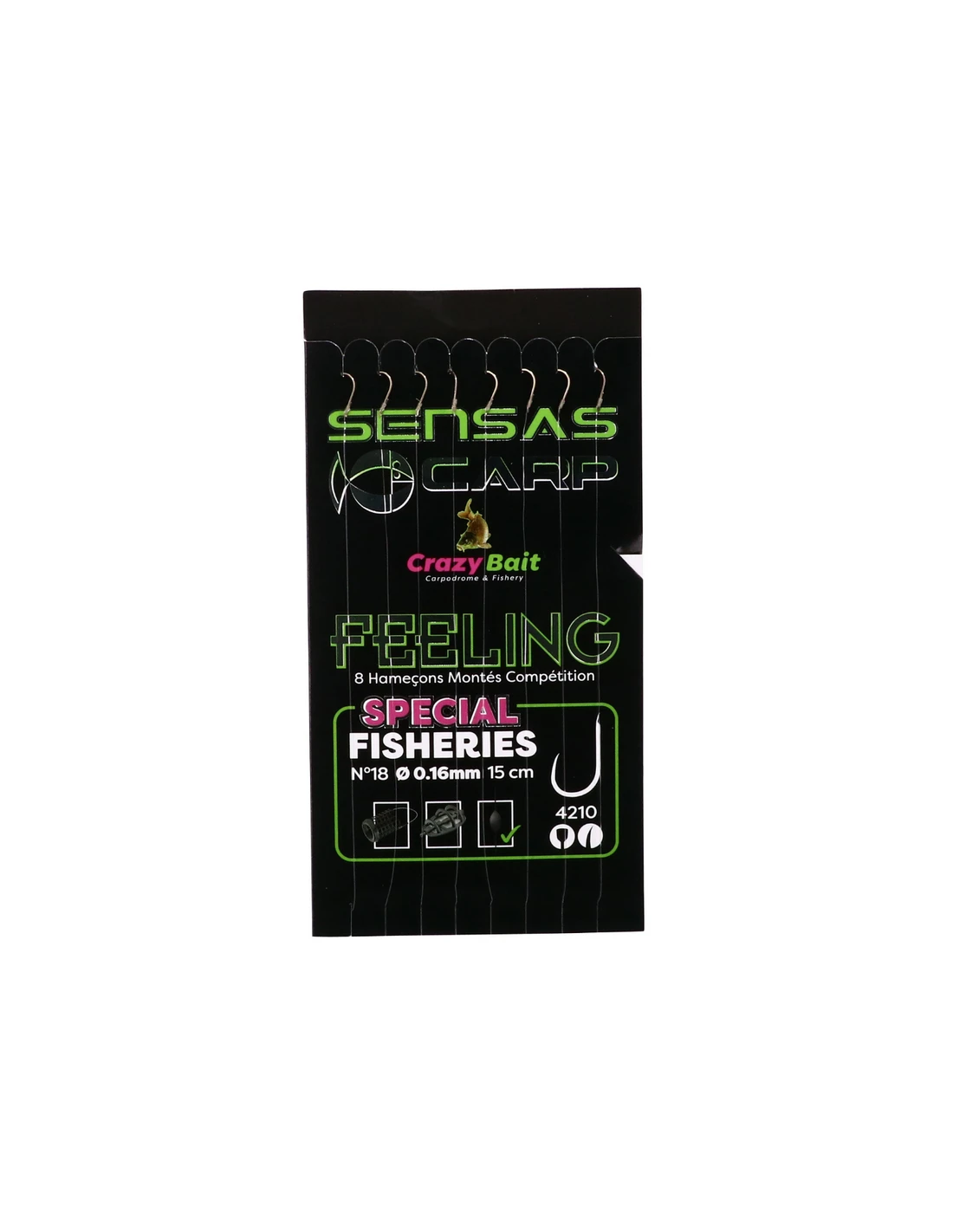 SENSAS METHOD ONDERLIJN CRAZY BAIT 4210 15CM 3 SENSAS METHOD ONDERLIJN CRAZY BAIT 4210 15CM