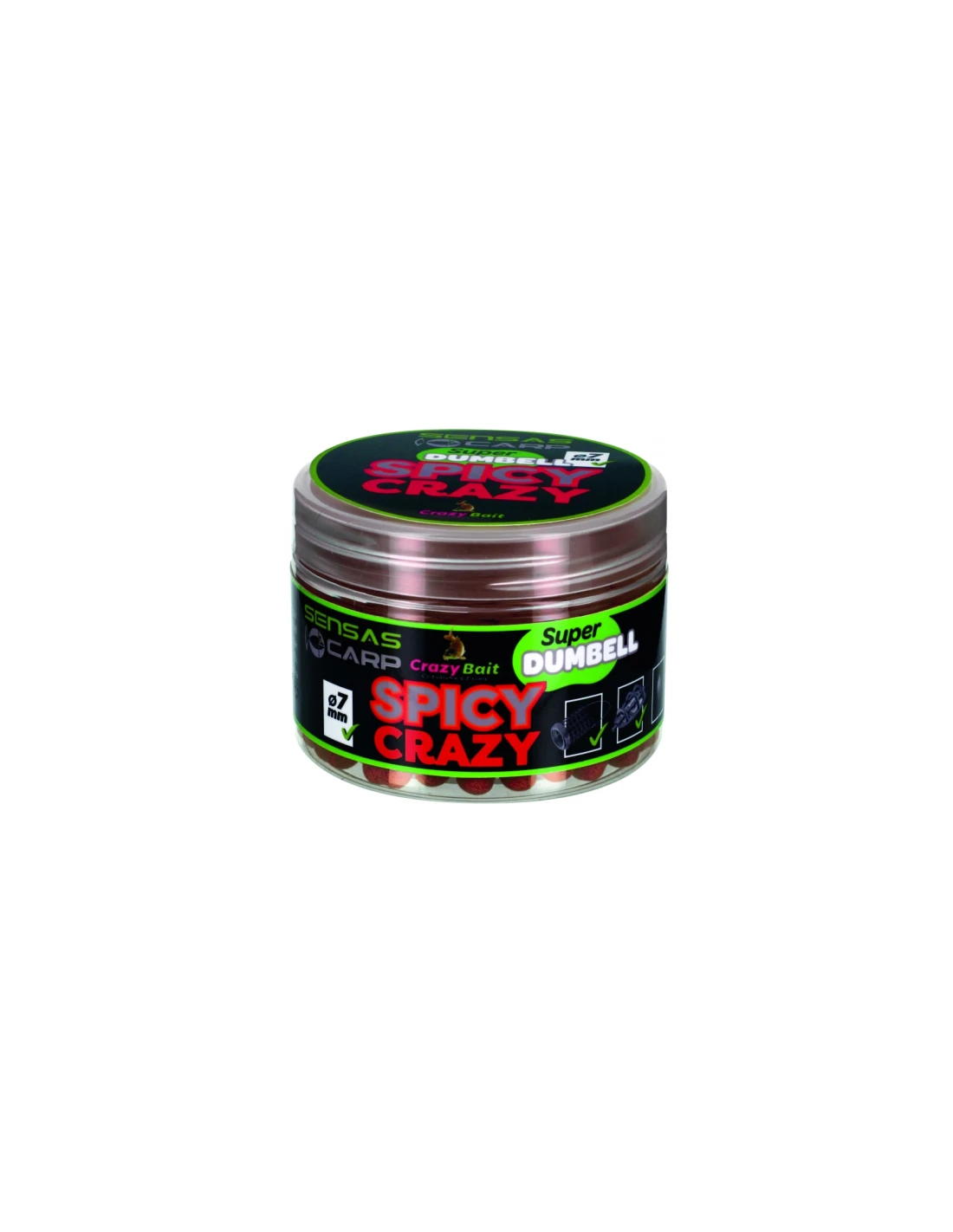 SENSAS SUPER DUMBELL 7MM SPICY CRAZY 80G 3 SENSAS SUPER DUMBELL 7MM SPICY CRAZY 80G